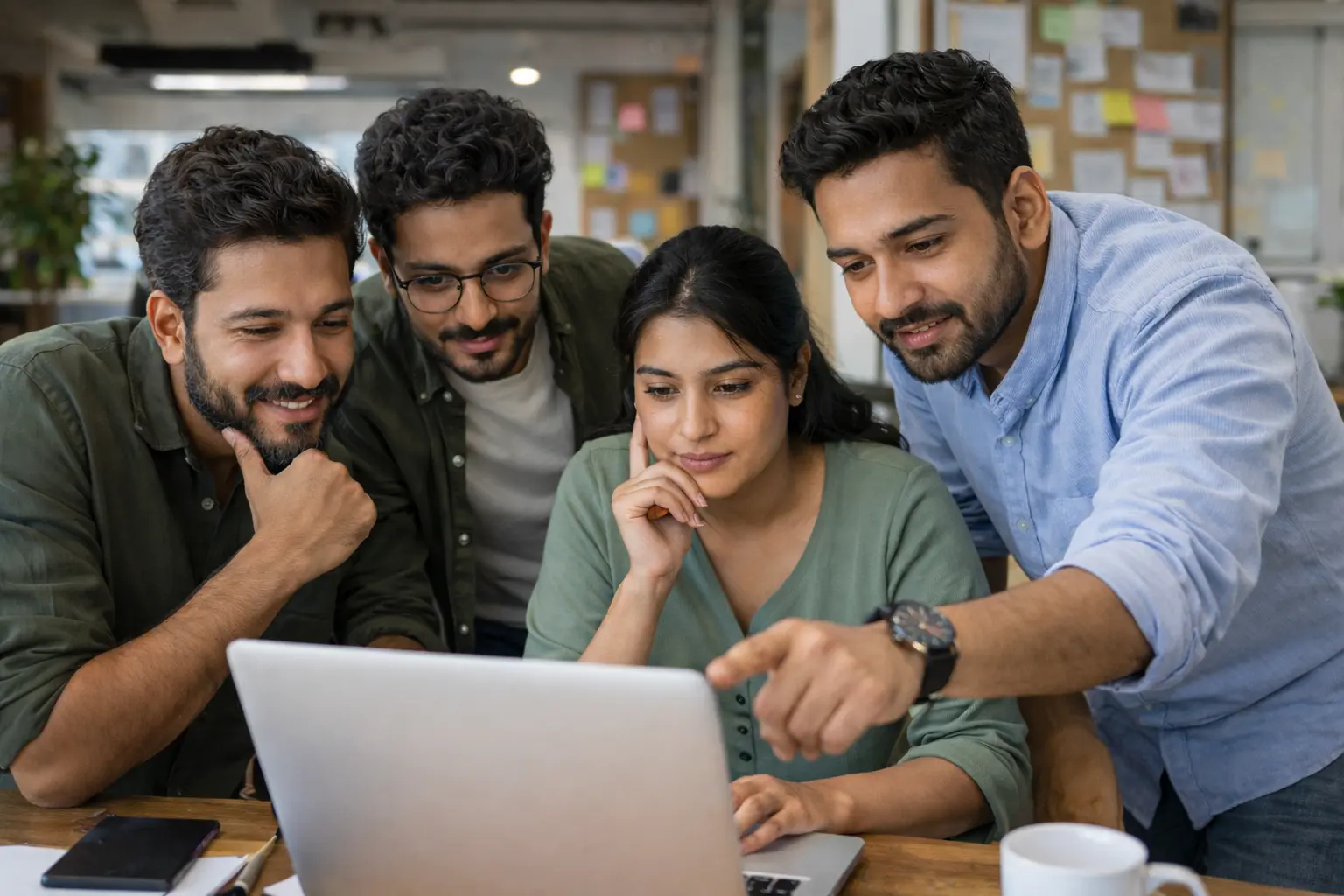 Social Media Marketing team working