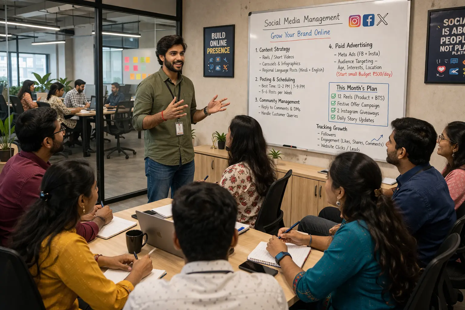 Team Meeting Social Media Management